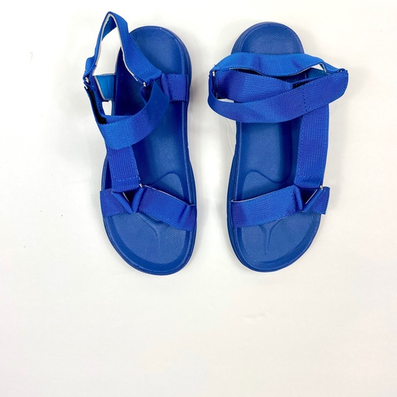 Thick Sole Velcro Sandals Blue - Picture 4 of 4